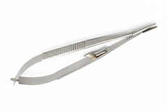 Castroviejo-Barraquer Needle Holder with Lock – Straight & Curved (Round) 5″–8″