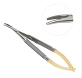 TISCO Lifecare Castroviejo Needle Holder with Lock with Tungsten Carbide 9 Inch Curved (Round)