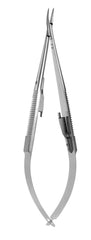 TISCO Lifecare Castroviejo Micro Needle Holder Delicate Jaws Curved With Lock – Precision Ophthalmic Microsurgical Instrument