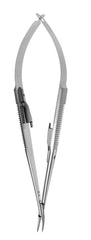 TISCO Lifecare Castroviejo Micro Needle Holder Delicate Jaws Curved With Lock – Precision Ophthalmic Microsurgical Instrument