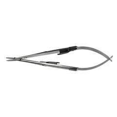 TISCO Lifecare Castroviejo Needle Holder Standard Jaws Curved With Lock – Precision Ophthalmic Microsurgical Instrument