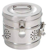 TISCO Lifecare Dressing Drum 9x5 Inch Stainless Steel Medical Sterilization Drum