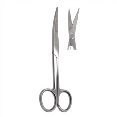 TISCO Lifecare Dressing Scissor Curved (Both Tips Pointed) 9" Stainless Steel Surgical Scissors: