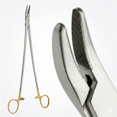 TISCO Lifecare Finochietto Needle Holder Angled Tip with T.C. 15 CM / 6 Inch Stainless Steel Surgical Instrument