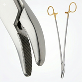 TISCO Lifecare Finochietto Needle Holder Angled Tip with T.C. 18 CM / 7 Inch Stainless Steel Surgical Instrument