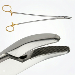 TISCO Lifecare Finochietto Needle Holder Angled Tip with T.C. 18 CM / 7 Inch Stainless Steel Surgical Instrument
