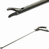 Right Hand Curved Jaw Needle Holder for Laparoscopic Surgery – Stainless Steel