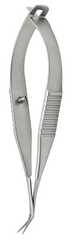 TISCO Lifecare Capsulotomy Scissor Curved Blunt tip 14mm. Stainless Steel Ophthalmic Surgical Instrument