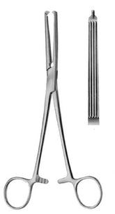 TISCO Lifecare Gwillian Hysterectomy Clamp Longitudinal Serrations 20cm (8") – Straight Surgical Instrument
