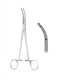 TISCO Lifecare Curved Hysterectomy Clamps 20 cm / 8 Inch Stainless Steel Surgical Instrument