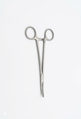 TISCO Lifecare Heaney Hysterectomy Clamps Curved Single Tooth 20 cm / 8 Inch Straight Stainless Steel Surgical Instrument