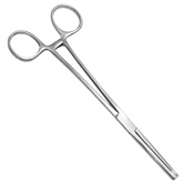 TISCO Lifecare Hysterectomy Clamp 25cm (10 Inch) Straight Atraumatic Grip Jaws Stainless Steel Surgical Instrument