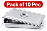 Tisco Lifecare 12x10 Inch Stainless Steel Instrument Tray Set (Pack of 10) – Heavy-Duty Reusable Flat Utility Trays