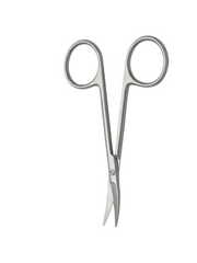 TISCO Lifecare Iris Scissors 10.5 cm. Curved Stainless Steel Ophthalmic Surgical Instrument
