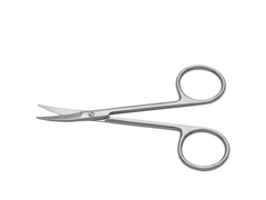 TISCO Lifecare Iris Scissors 10.5 cm. Curved Stainless Steel Ophthalmic Surgical Instrument