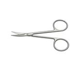 TISCO Lifecare Iris Scissors 9cm. Curved Stainless Steel Ophthalmic Surgical Instrument