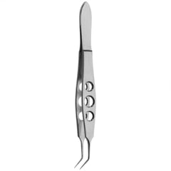 TISCO Lifecare Kelman Macpherson Forceps 8mm Angled 1x2 Teeth – Precision Ophthalmic Surgical Instrument