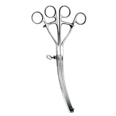 TISCO Lifecare Lane’s Twin Anastomosis Clamp Curved Stainless Steel Surgical Instrument