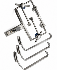 TISCO Lifecare Dingmann Mouth Gag with 3 Tongue Depressors Stainless Steel Surgical ENT Instrument