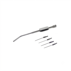 TISCO Lifecare Zolner Microsuction Handle with 3 Tips Stainless Steel Surgical Instrument