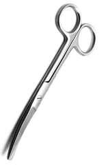 TISCO Lifecare Standard Surgical Scissor Curved Both Blunt Tips Operating Scissors
