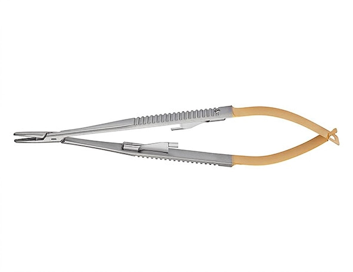 TISCO Lifecare Castroviejo Needle Holder with Lock with Tungsten Carbide 7 Inch Straight (Round)