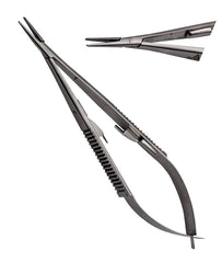 TISCO Lifecare Castroviejo Needle Holder with Lock 6 Inch Curved (Round) Stainless Steel Surgical Instrument