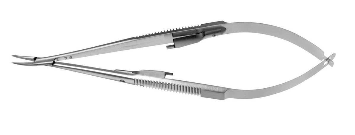 TISCO Lifecare Castroviejo Micro Needle Holder Delicate Jaws Curved With Lock – Precision Ophthalmic Microsurgical Instrument