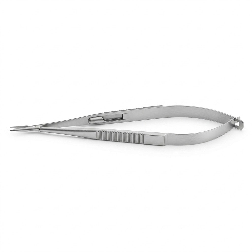 TISCO Lifecare Castroviejo Micro Needle Holder Delicate Jaws Straight With Lock – Precision Ophthalmic Microsurgical Instrument