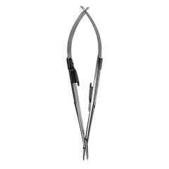 TISCO Lifecare Castroviejo Needle Holder Standard Jaws Curved With Lock – Precision Ophthalmic Microsurgical Instrument