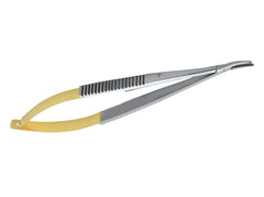 Castroviejo Needle Holder Without Lock with Tungsten Carbide (T.C.) – Straight & Curved (6″–8″)
