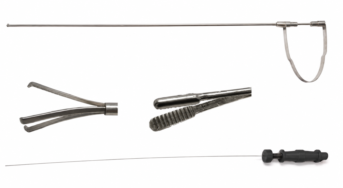 TISCO Lifecare PCNL Forceps (3Fr, 4Fr, 5Fr & 7Fr) – Reusable Stainless Steel Percutaneous Nephrolithotomy Stone Grasping Forceps