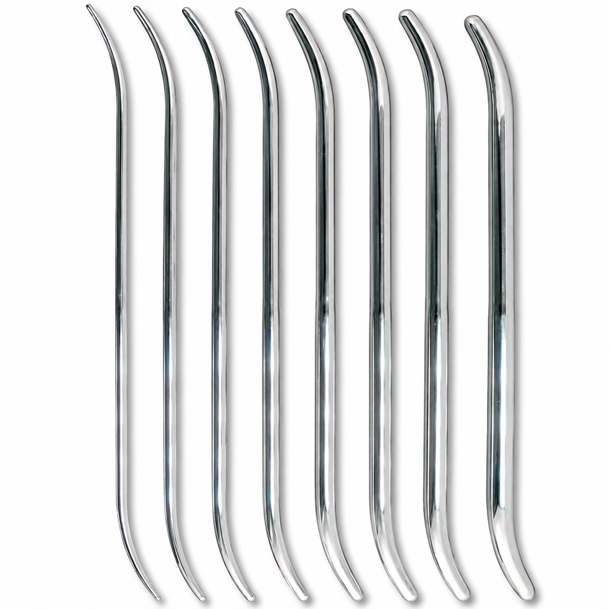 TISCO Lifecare Pratt Cervical Dilators Set of 10 Pcs Stainless Steel Gynecological Surgical Instrument