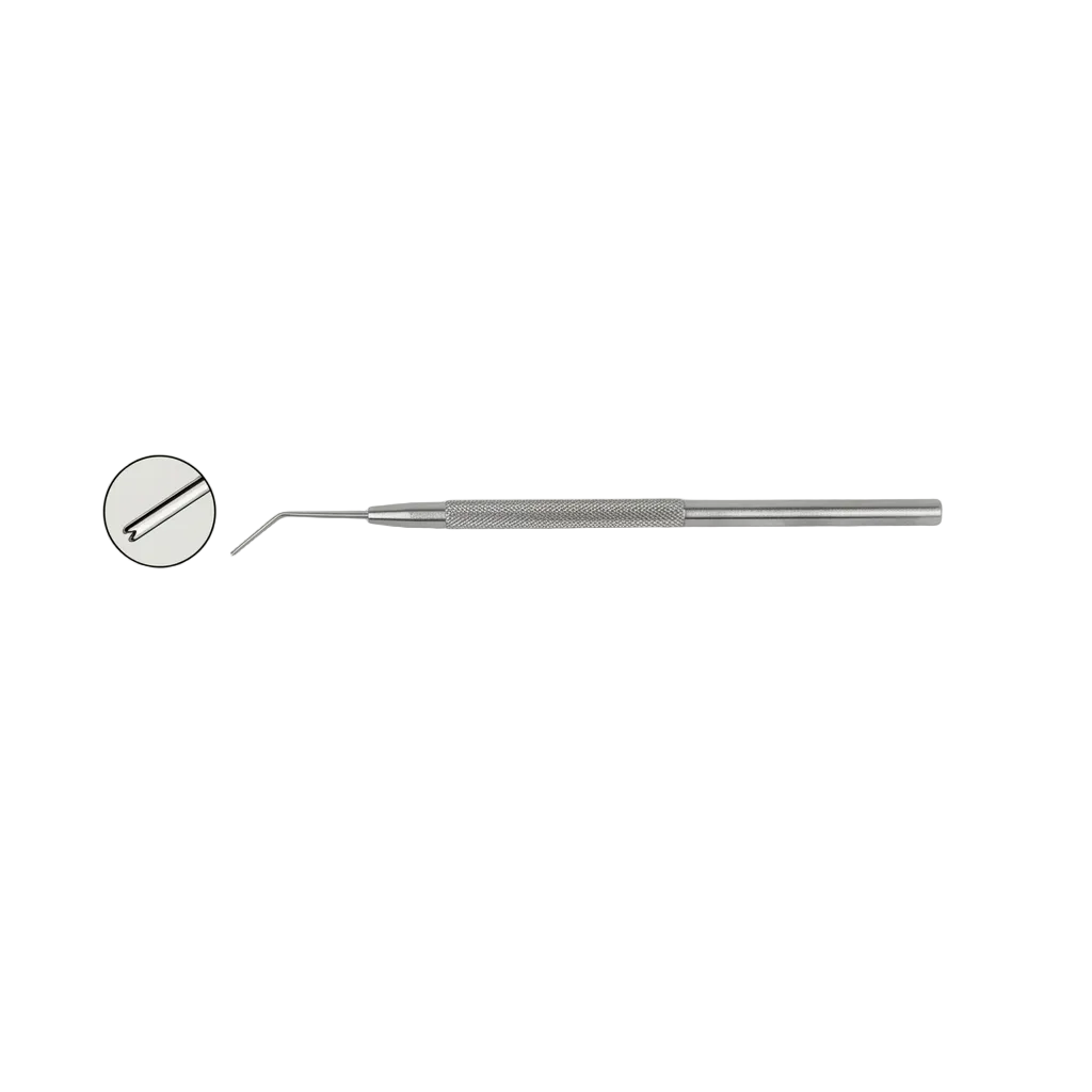 TISCO Lifecare Clayman Nucleus Rotator V-Notched Tip Stainless Steel Ophthalmic Surgical Instrument
