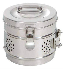 TISCO Lifecare Dressing Drum 9x5 Inch Stainless Steel Medical Sterilization Drum