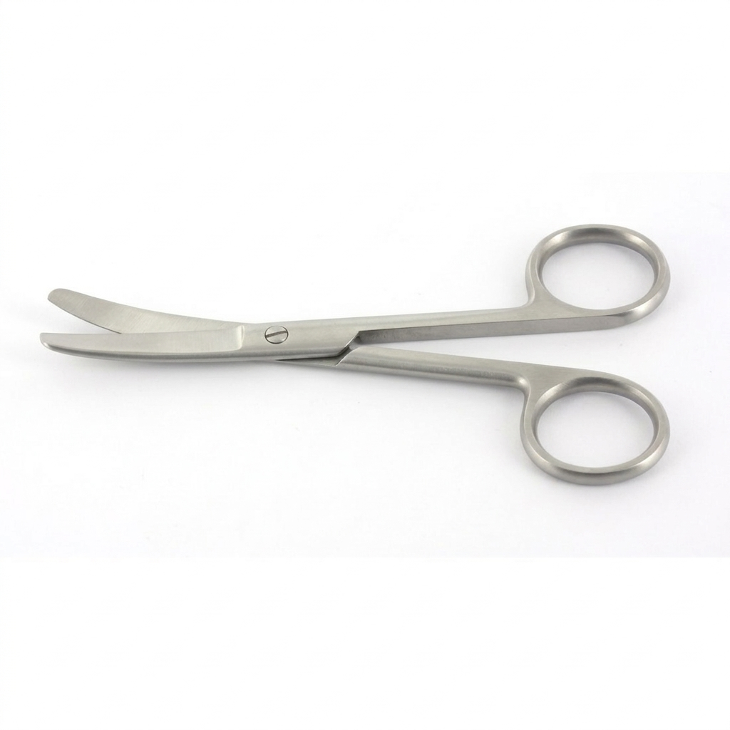 TISCO Lifecare Dressing Scissor Curved (Both Tips Blunt) 5" Stainless Steel Surgical Scissors: