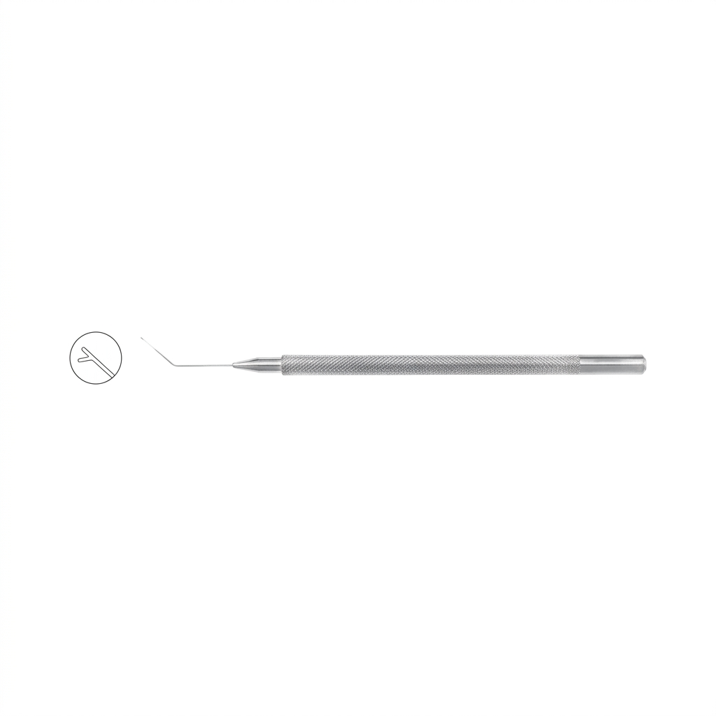 TISCO Lifecare Fenzl Lens Manipulating Hook T-Shaped Angled Stainless Steel Ophthalmic Surgical Instrument