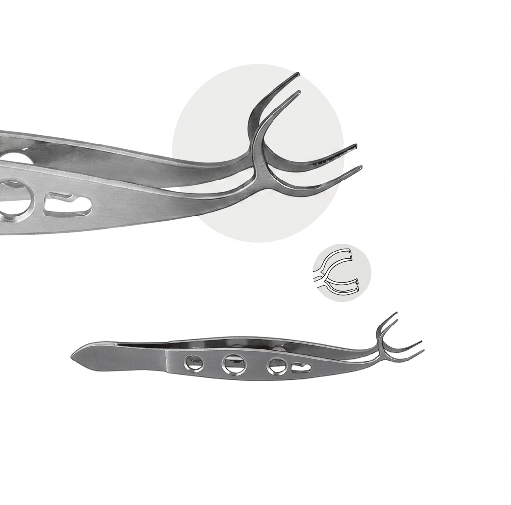 TISCO Lifecare Kramer Fixation Forceps 13 mm 1×2 Teeth Straight Without Lock – Precision Instrument for Controlled Tissue Handling