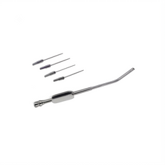 TISCO Lifecare Zolner Microsuction Handle with 3 Tips Stainless Steel Surgical Instrument