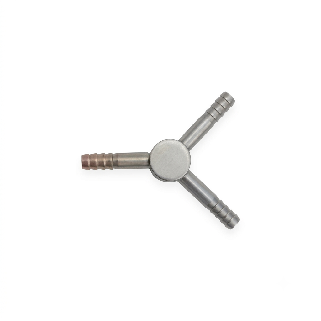 TISCO Lifecare Laparoscopic Y Connector – Reusable Stainless Steel Insufflation & Irrigation Connector