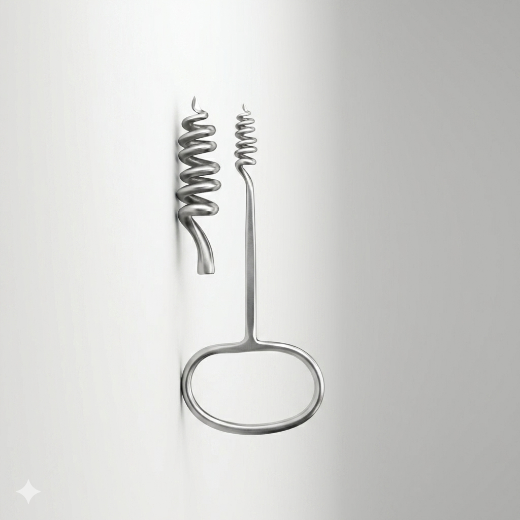 TISCO Lifecare Myoma Screw on Ring Handle Small Stainless Steel Gynecological Surgical Instrument