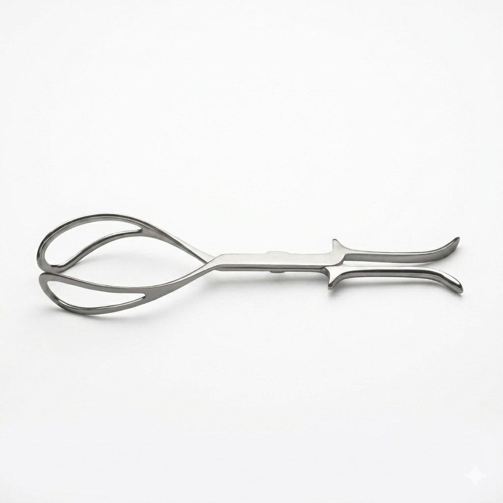 TISCO Lifecare Kielland Obstetric Forceps Straight Stainless Steel Gynecological Surgical Instrument