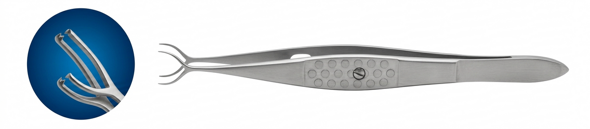 TISCO Lifecare Arrowsmith Corneal Fixation Forceps 8 mm Angled Without Lock – Precision Ophthalmic Instrument for Dynamic Tissue Control