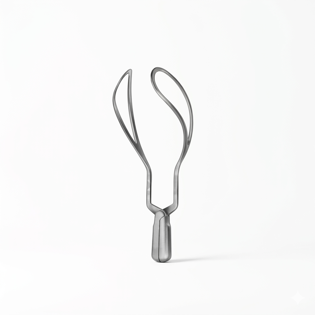 TISCO Lifecare Wrigley Obstetric Forceps Curved Stainless Steel Gynecological Surgical Instrument