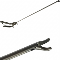 Right Hand Curved Jaw Needle Holder for Laparoscopic Surgery – Stainless Steel