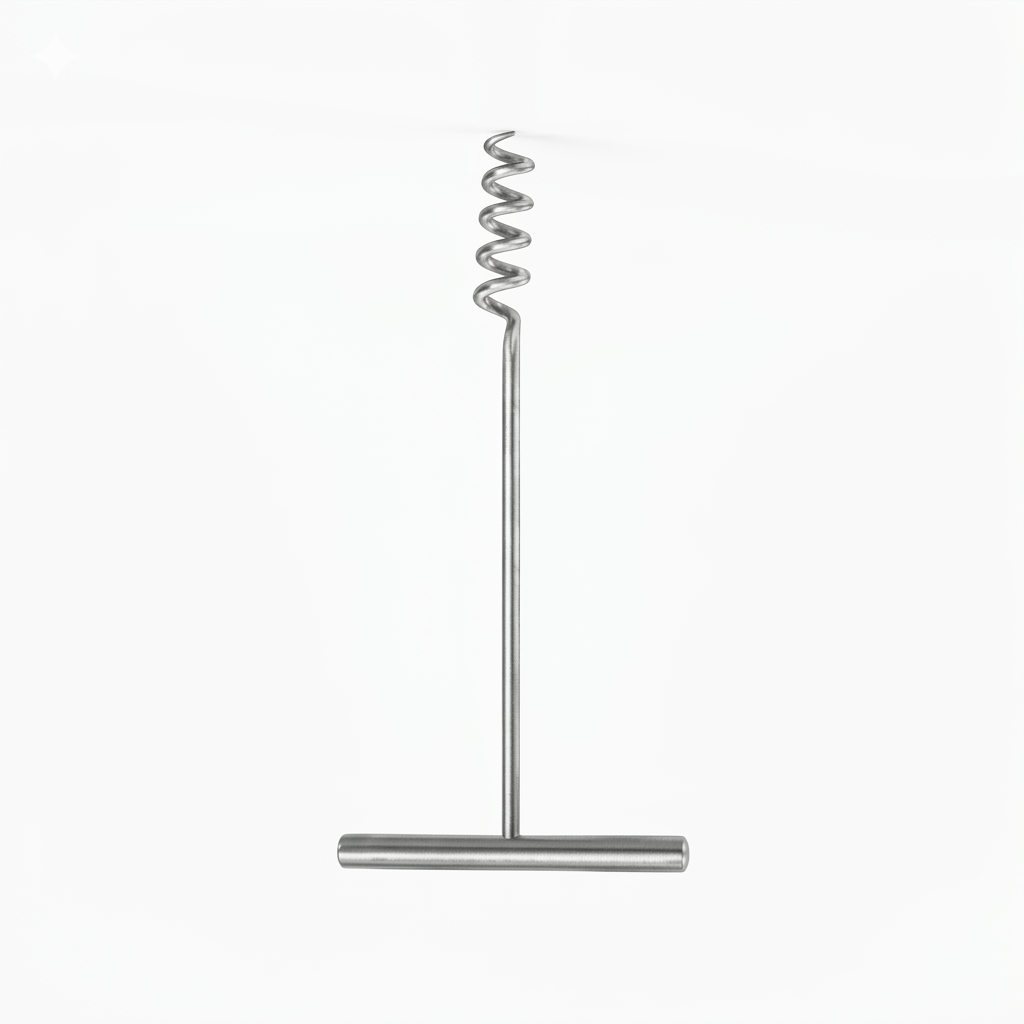 TISCO Lifecare Myoma Screw on T Handle Big Stainless Steel Gynecological Surgical Instrument