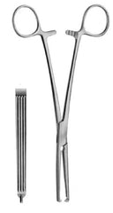 TISCO Lifecare Gwillian Hysterectomy Clamp Longitudinal Serrations 20cm (8") – Curved Surgical Instrument