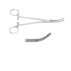 TISCO Lifecare Curved Hysterectomy Clamps 20 cm / 8 Inch Stainless Steel Surgical Instrument