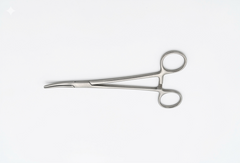 TISCO Lifecare Heaney Hysterectomy Clamps Curved Single Tooth 20 cm / 8 Inch Straight Stainless Steel Surgical Instrument
