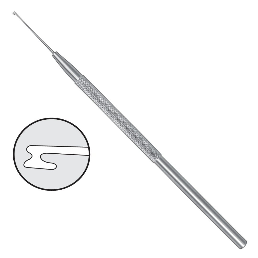 TISCO Lifecare Hirschman Iris Push-Pull Hook Stainless Steel Ophthalmic Surgical Instrument